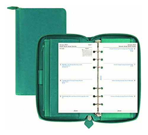 Filofax Saffiano Organizador Con Cremallera, Tamaño