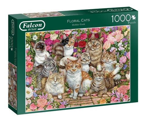 Rompecabezas Puzzle 1000 Piezas Jumbo Diset Floral Cats