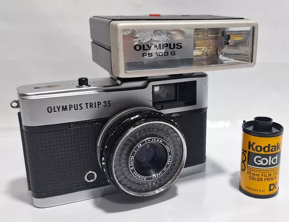 Antiga Camera Olympus Trip 35 Maquina Fotográfica Coleção