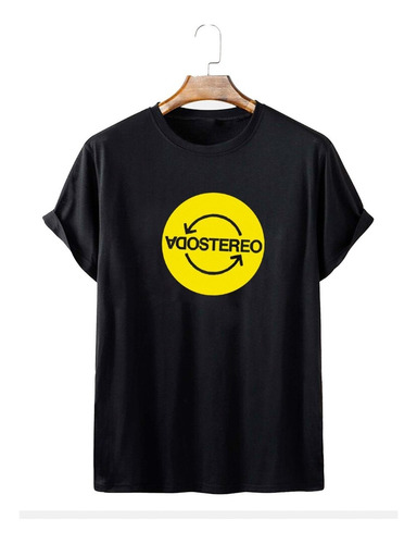 Remera Negra Soda Stereo Rock Música Algodón Premium