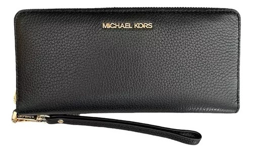 Cartera Grande Continental Michael Kors Original Cuero Negro