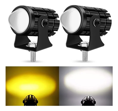 Par Faro Led Exploradora Laser Blanco Amarillo Moto Coche60w