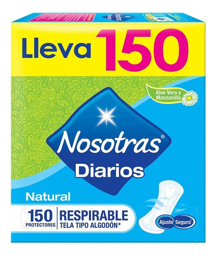 Protectores Diarios Nosotras Respirable 150 Unidades