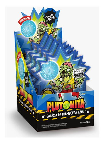 Pirulito Plutonita Explosivo Galáxia Framboesa 15 Un De 11g