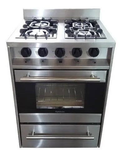 Cocina Kokken 60cm - Termostato Y Puerta De Vidrio