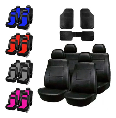 Fundas Asiento Cuerina Vw Gol Trend Voyage + Alfombra 3 Pzs