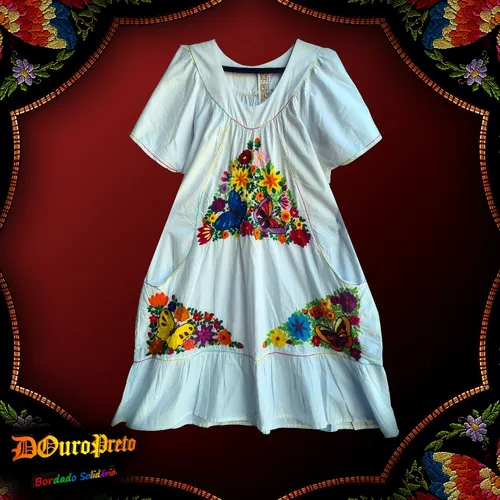 Vestidos de algodão bordados a cheap mão
