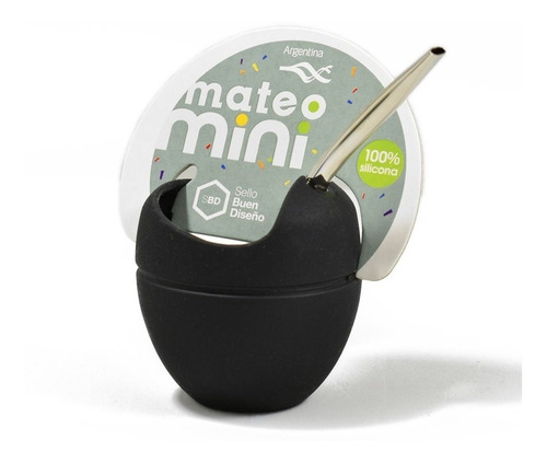 Mate Mateo Mini De Silicón Con Bombilla