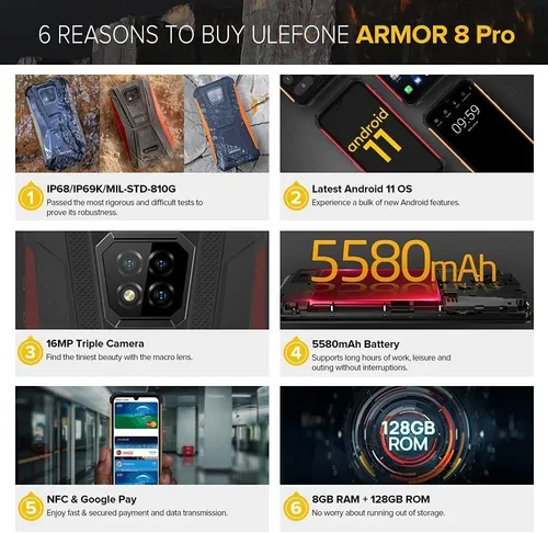 Ulefone Armor 8 Pro 6gb 128gb Dual Sim Duos