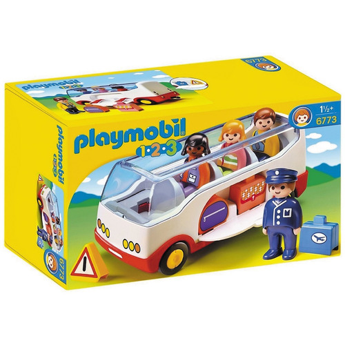 Playmobil Bus Pasajeros Al Aeropuerto 123 Techo Desmontable