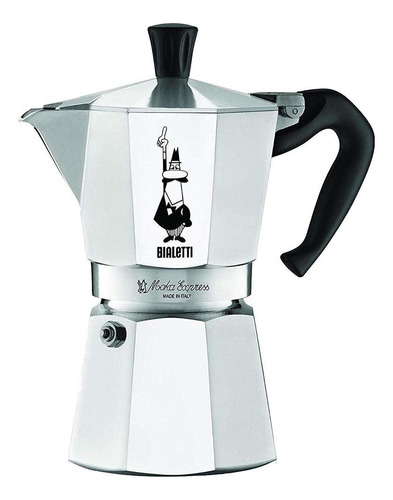 Cafetera Bialetti Moka Express 4 Cups manual aluminio italiana