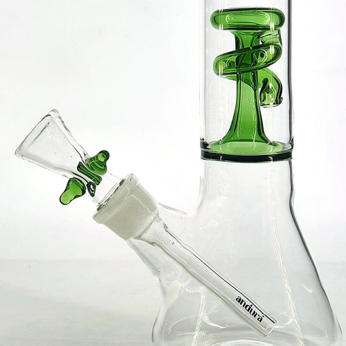 Imagem 3 de 9 de Andurá | Bong De Vidro Com Filtro Espiral E Trava Gelo 28cm
