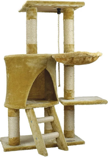 Árbol Rascador Para Gato Con Casa Hamaca Mueble En Torre 