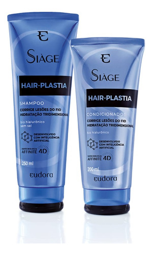 Kit Siàge Eudora Hair Plastia Shampoo + Condicionador Mulher