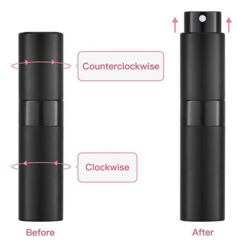Tekson Atomizador De Perfume De Viaje 9pcs 8ml Recargable