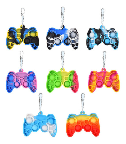 Llaveros Pop It Bubble De 8 Piezas