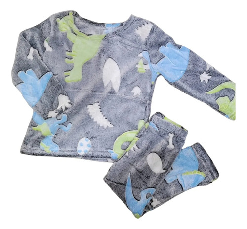 Pijama Invierno Polar Plush Luminoso Infantil Niño Niña