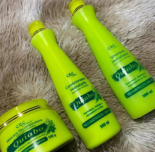 10 Kit Quiabo Cdc 500ml (shampoo, Condicionador E Mascara)