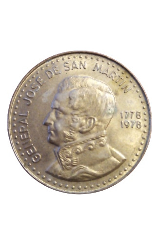 Moneda Argentina. 200 Aniv. Nacimie Del G. J. De San Martín 