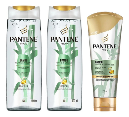 Kit Pantene Bambu 2 Shampoo 400ml + 1 Condicionador 250ml