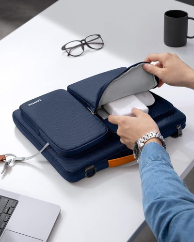 Bolso De Hombro Tomtoc 360° Protección Premium Para Portátil