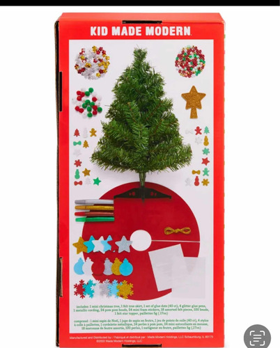 Kit De Mini Árbol De Navidad Moderno Hecho Por Niños