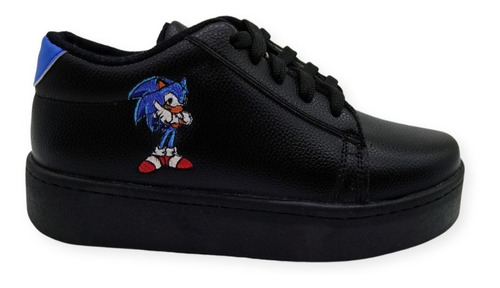 Tenis Urbano Bordado Para Niños Y Grandes De Sonic