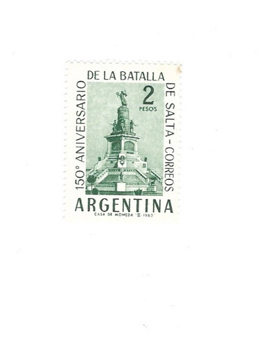 Lt1036. Sello Conmemorativo Batalla De Salta, Belgrano.