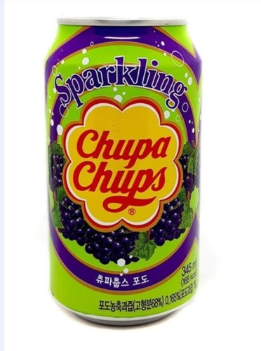 Refresco Coreano Chupa Chups Uva 6 Piezas