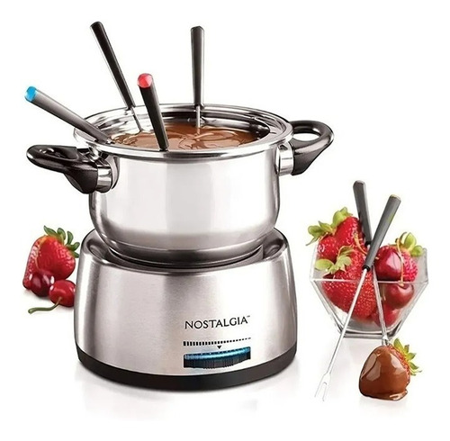 Fondue Pot Nostalgia Electrics Acero Inoxidable 48oz Oferta