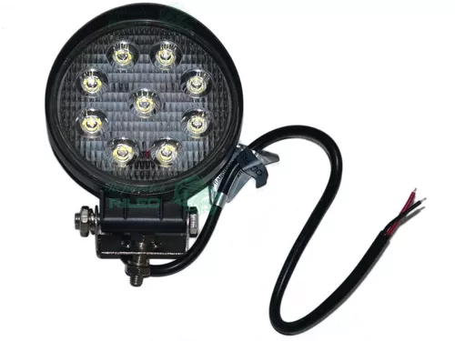 Par de Faros Auxiliares 9 Led 27w Redondo Proyector Off Road 4x4