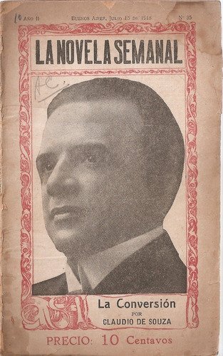 La Novela Semanal Nº 35 La Conversion De Souza Julio 1918