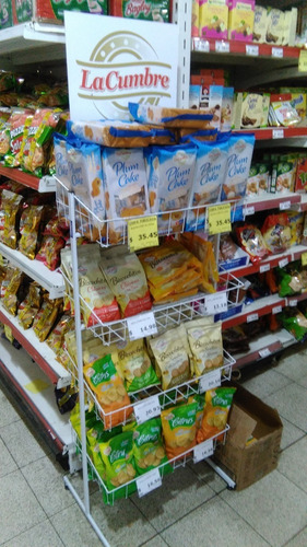 Estanteria Metal Exhibi Snack Panificacion Copetin Almacen