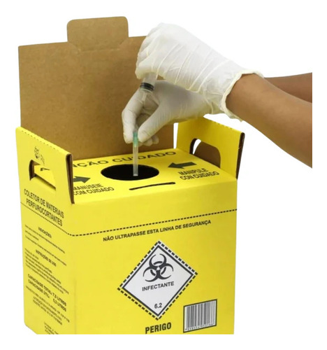 Caixa Coletora Material Perfurocortante Descarbox 1,5 L 10un