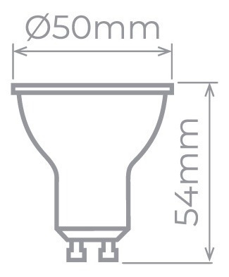 Imagem 2 de 5 de Lâmpada Led Dicroica Gu10 7w 2700k -economiza 86% De Energia