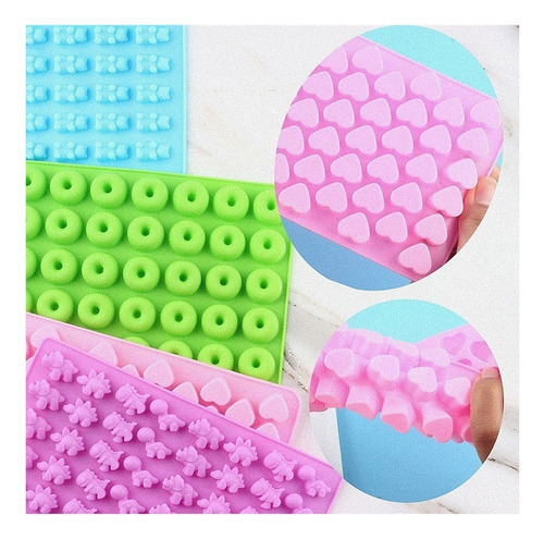 5pz Moldes Silicona Candy Y Bandejas For Cubitos De Hielo