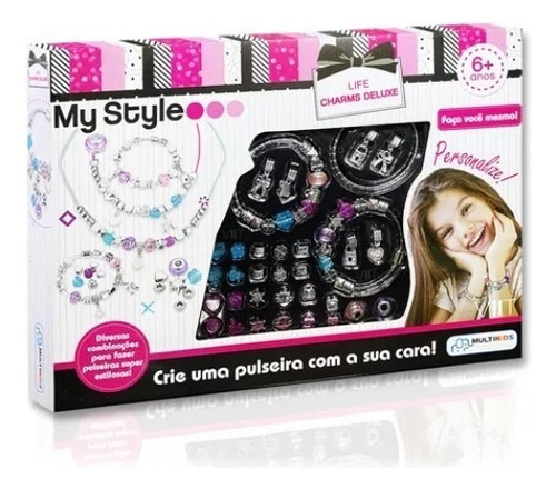 My Style Life Charms Deluxe 100 Berloques Multikids-br1276 Comprimento 35 Cm Diâmetro 5.5 Cm