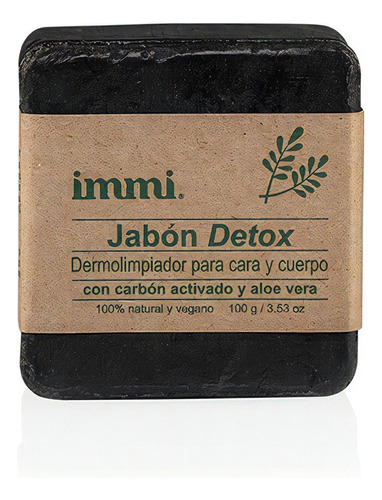 Jabon Detox De Carbon Activado Immi 100 Grs