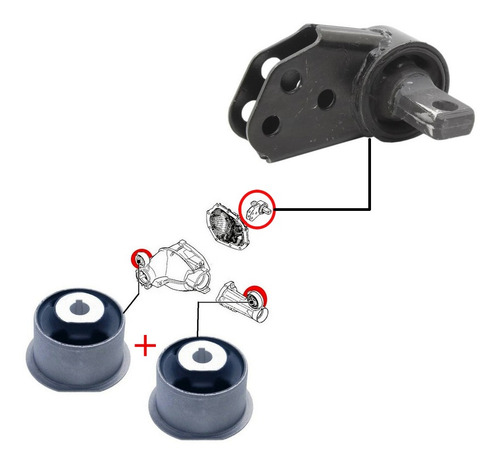 Coxim+buchas Diferencial Diant Cherokee 5.7 E 4.7 2005-2010