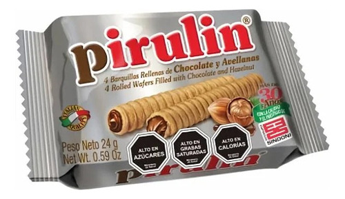 Pirulin Barquillos Rellenos De Chocolate 24gr