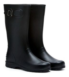 Botas De Lluvia Moda Mujer Impermeable Elegante Hebilla