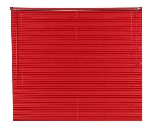 Persiana Horizontal Pvc 25mm Color 140larg X 140alt Vermelha