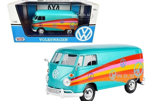 Motormax 1:24 Volkswagen Combi Panel Hippie Menta