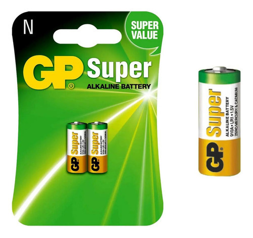 Bateria Gp Super Lr1 Tipo N 1,5v Cartela C/2 Pilhas