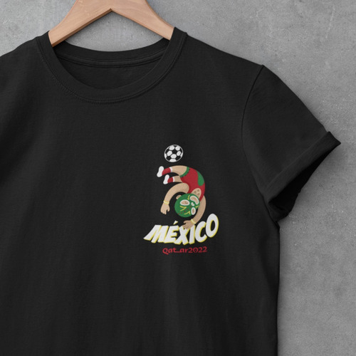Imagen 2 de 7 de Playera Luchador Chilena-lucha Libre-izq -méxico- Qatar 2022