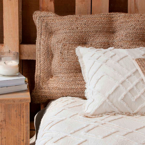 Respaldo De Cama Acolchado Ural 60x180 Calma House Color Natural