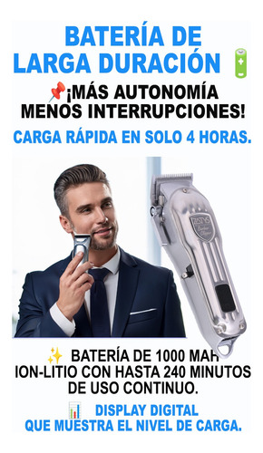 Afeitadora Electrica Hombre Inalambrica Recargable