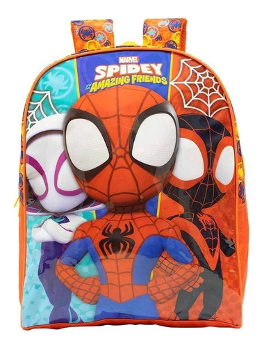 Mochila De Costas Média Escolar Spidey 10713 Xeryus Cor Vermelho