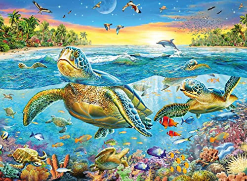 Ravensburger Swim With Sea Turtles - Rompecabezas De 100 Pie