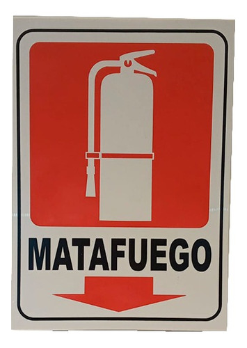 Cartel Matafuego Pvc Plastico Rigido 29x21